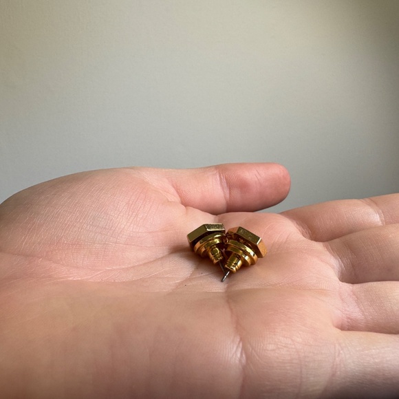 Tory Burch Gold Stud Earrings - Picture 4 of 4